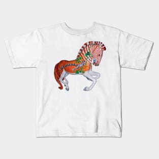 Carousel Animal Quagga Zebra Photo Kids T-Shirt